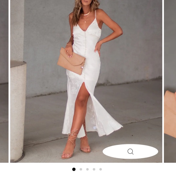 White silk dress - Medium - Picture 1 of 6